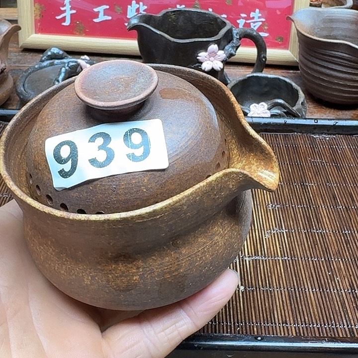 纯手工制作粗陶茶具