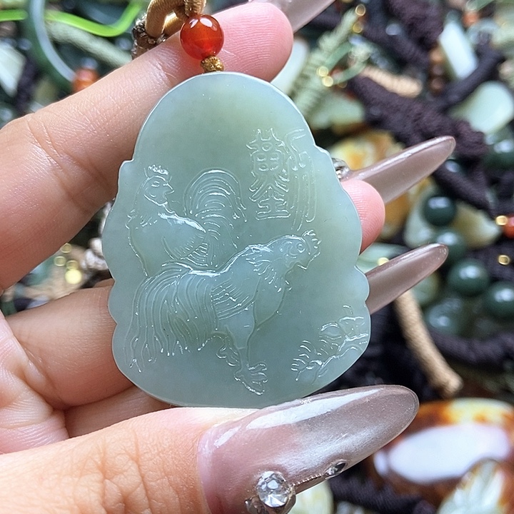 和田玉颈饰未镶嵌双面