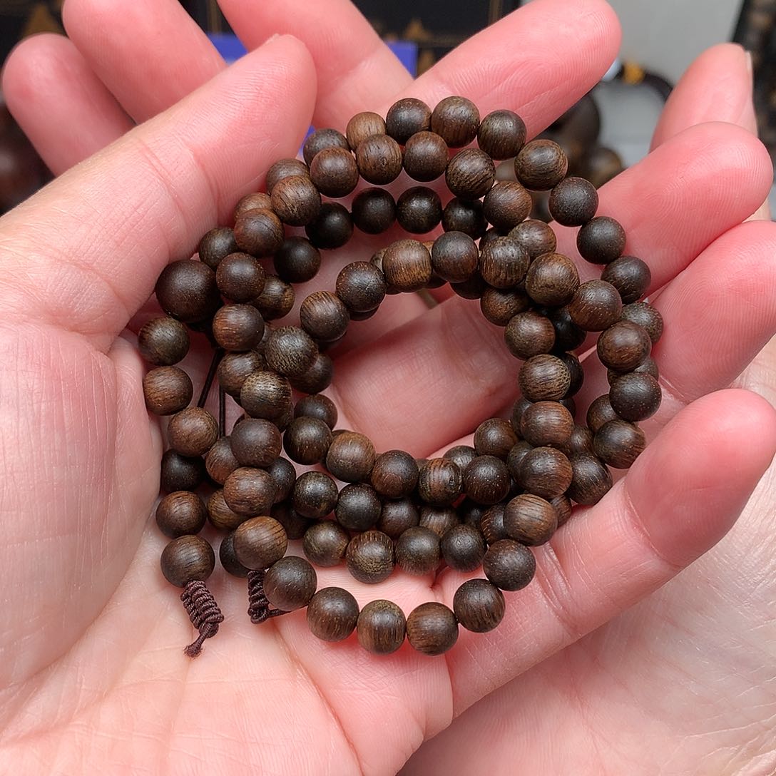 沉香手串越南芽庄白棋楠