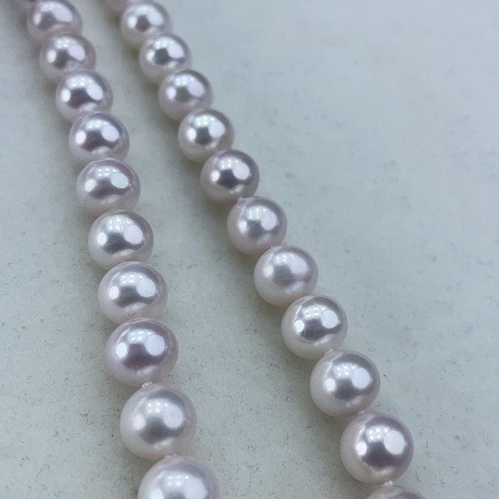 淡水珍珠颈饰银S925镶嵌9极光炫粉