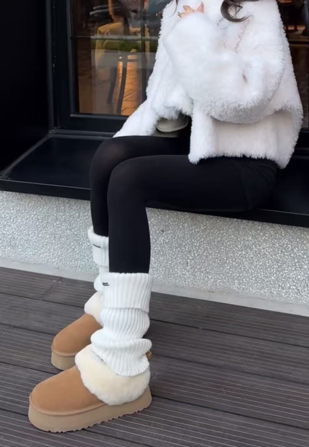 塔茨勒桑坡皮毛一体雪地靴时尚保暖