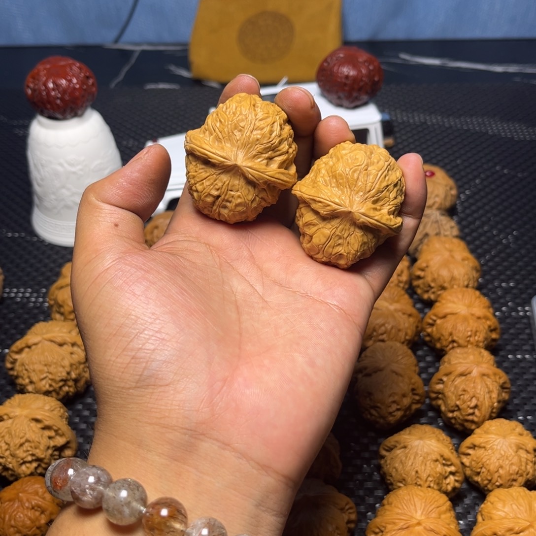 文玩核桃把件南瓜46全打底