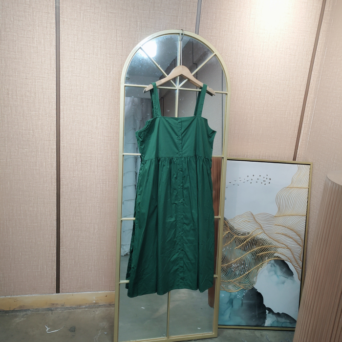 BH192孕妇绿色背带裙100-130