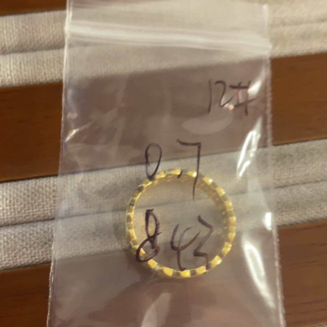 克重0.7 12号 钱多多戒指 足金999