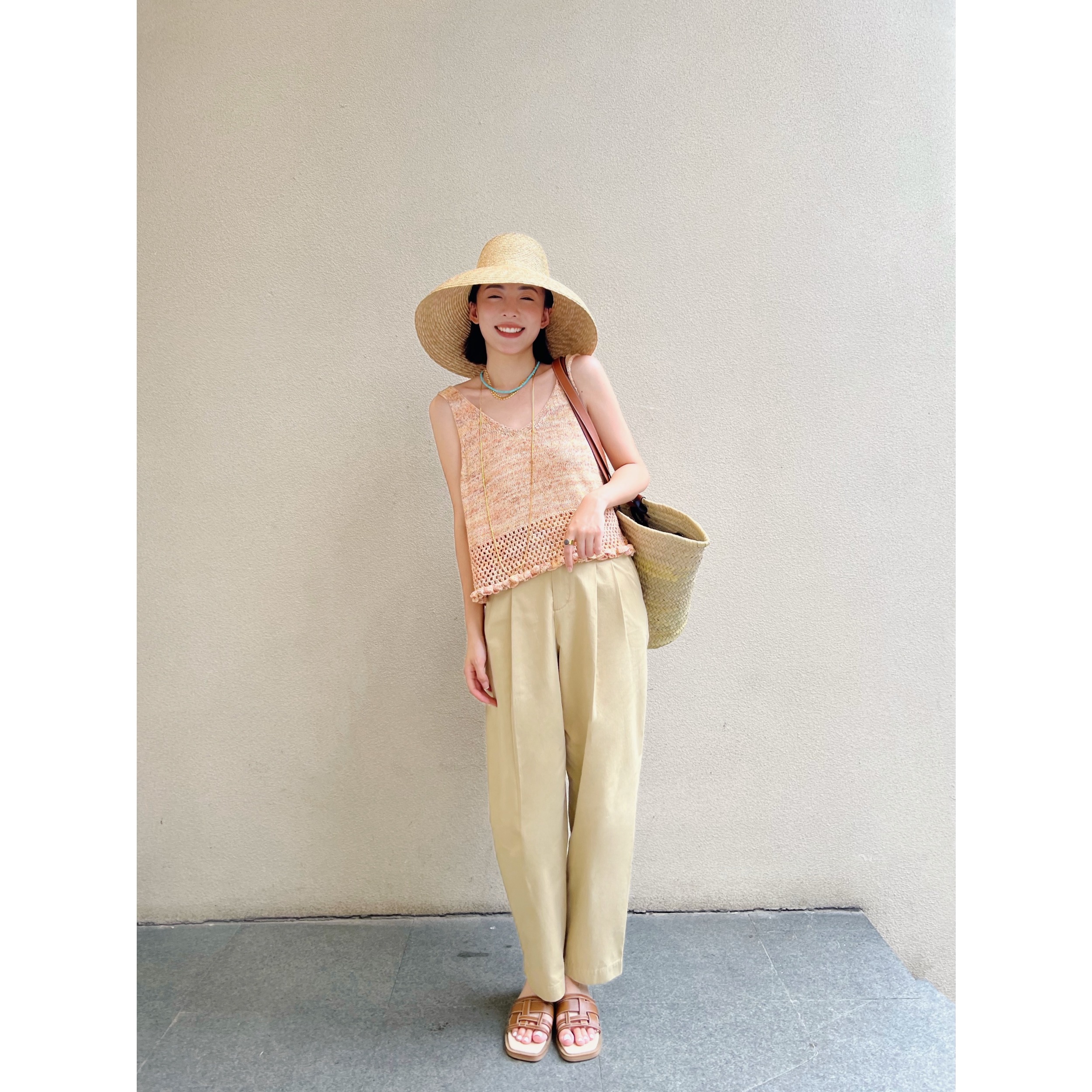 S.E.R.Y手钩渐变花边背心通勤