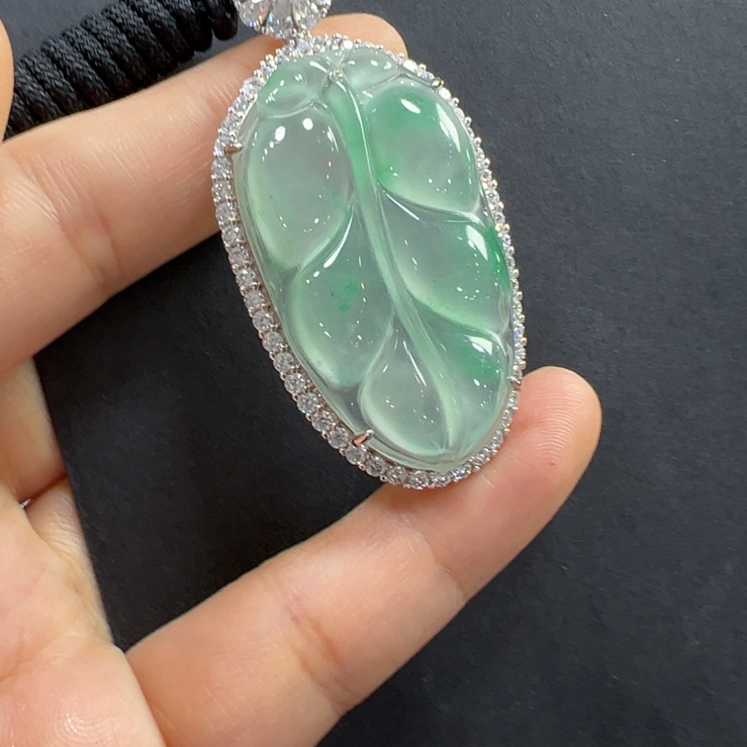 心***情石英质玉银S925镶嵌颈饰