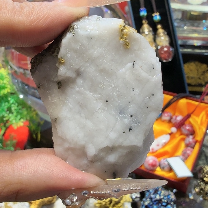 小朱48.8g聚金阁天然明金矿标