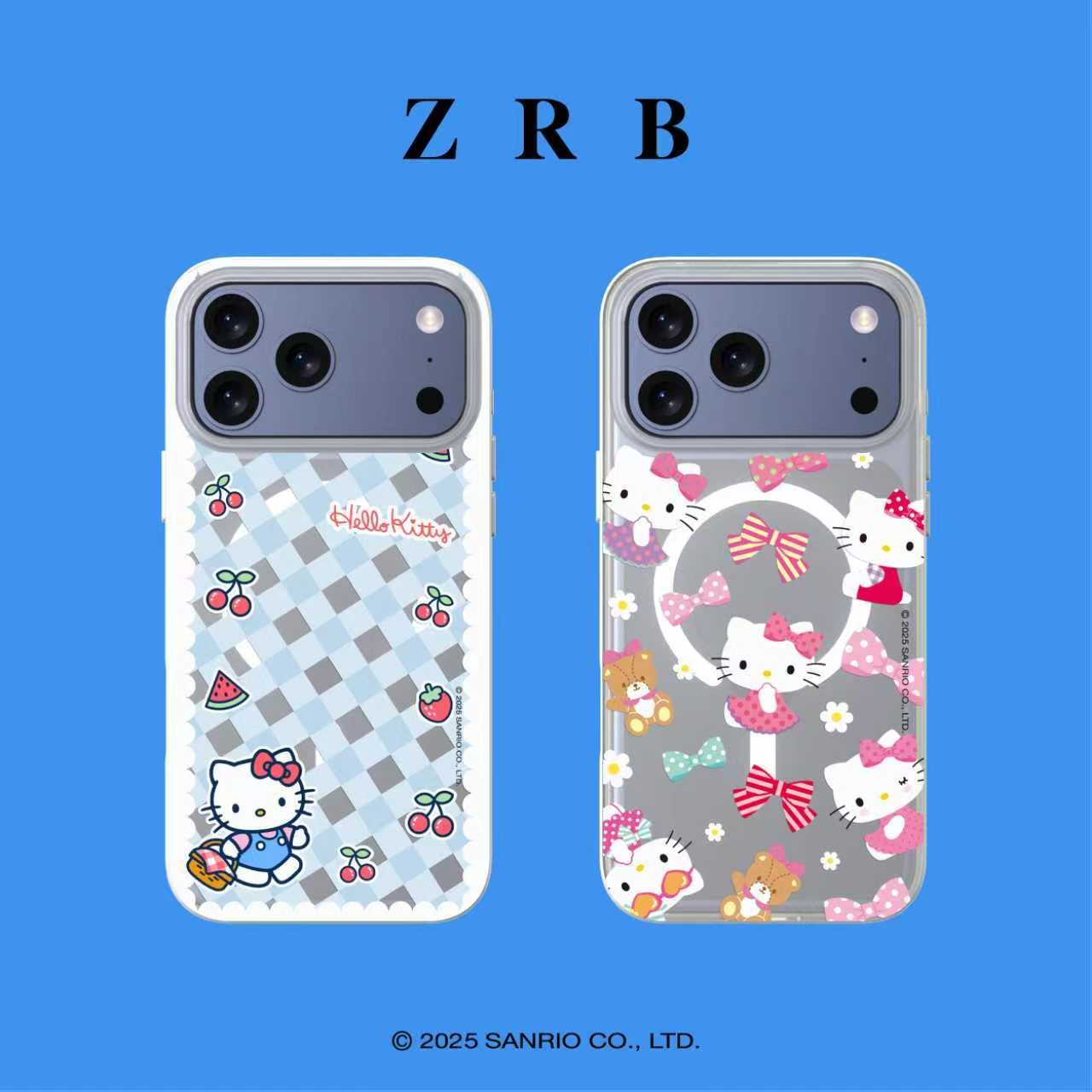 zrbHello Kitty联名款可爱少女系列适用苹果17/16promax磨砂软壳