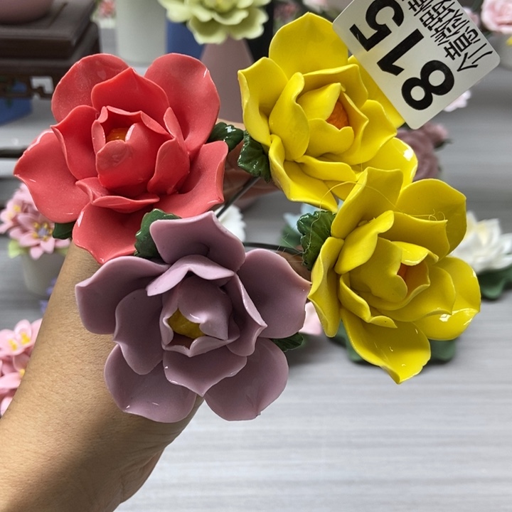 陶瓷手工制作陶瓷花