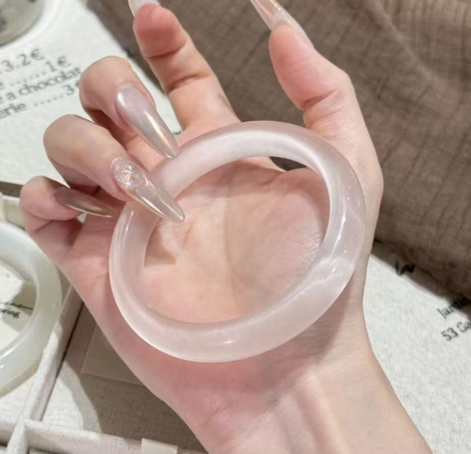 【荔枝粉手镯】 63圈口  甜美高级显白款