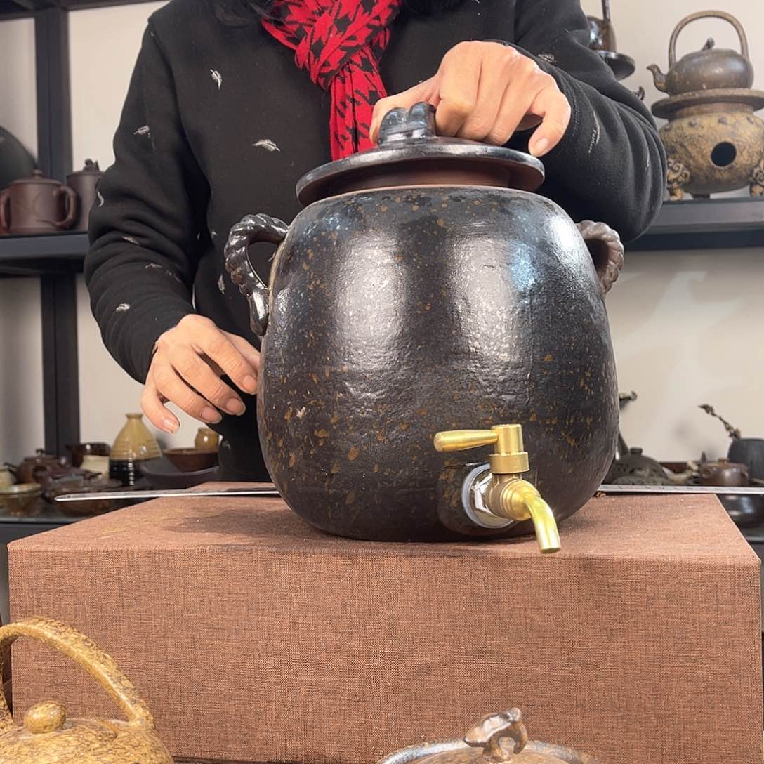 紫泥茶壶紫砂粗陶茶器