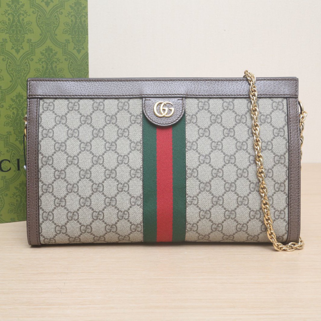 99新 GUCCI/古驰 【活动】斜挎包夹子包 中号 32 P205843570