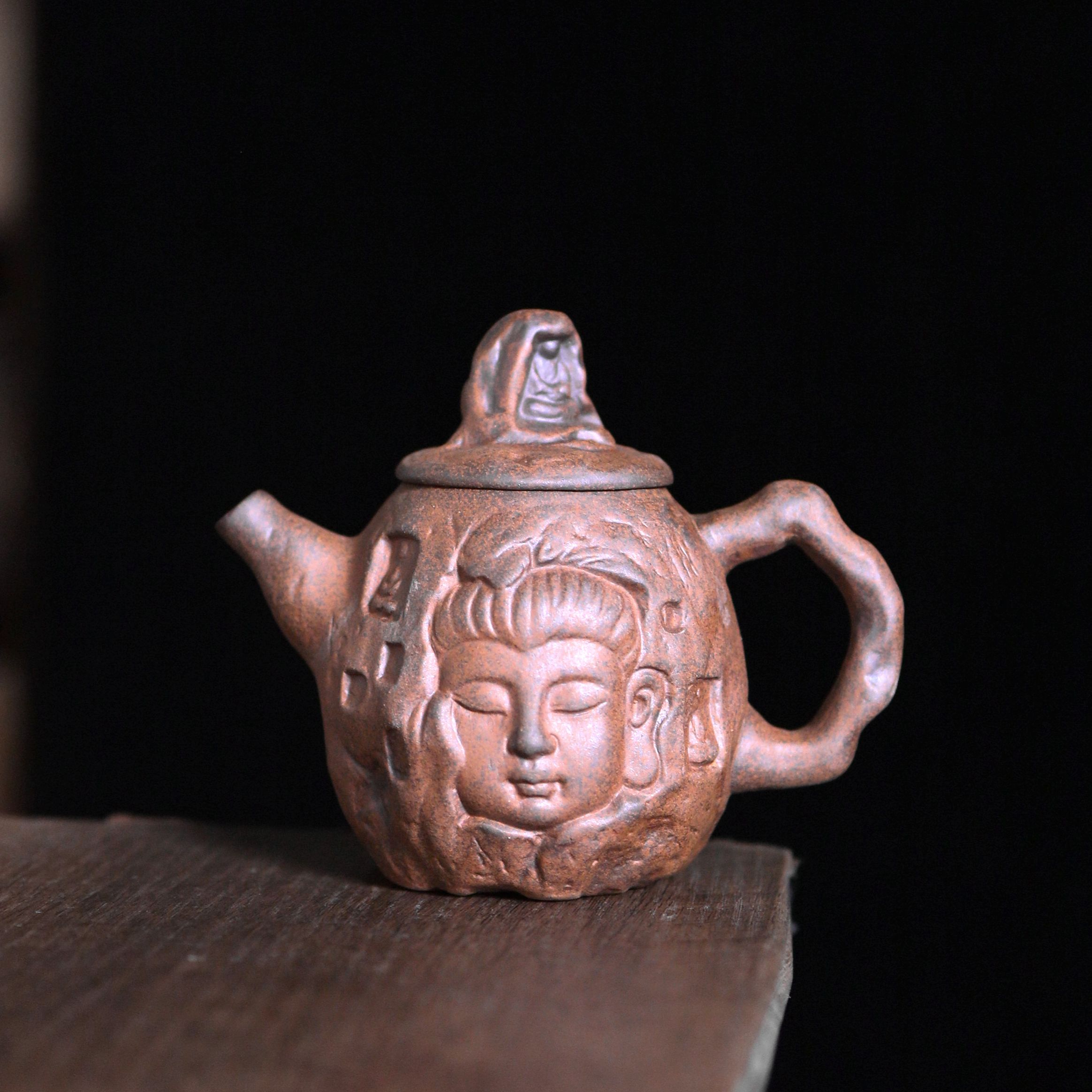 【正版川冶】石窟悟道壶.6760.茶道器具陶瓷茶壶.BL