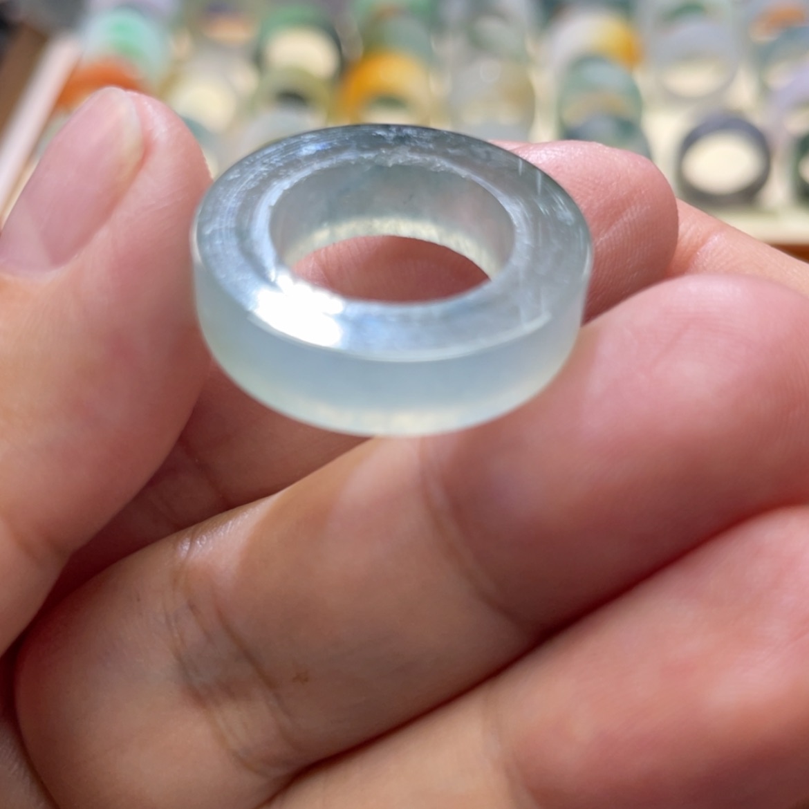 【闪购商品】定制翡翠未镶嵌阿*天然翡翠瑕疵漏