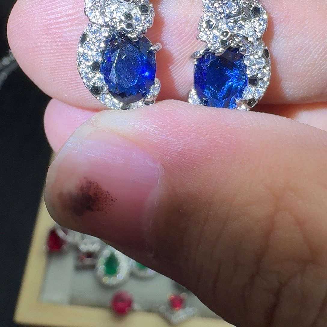 托帕石戒指银S925镶嵌