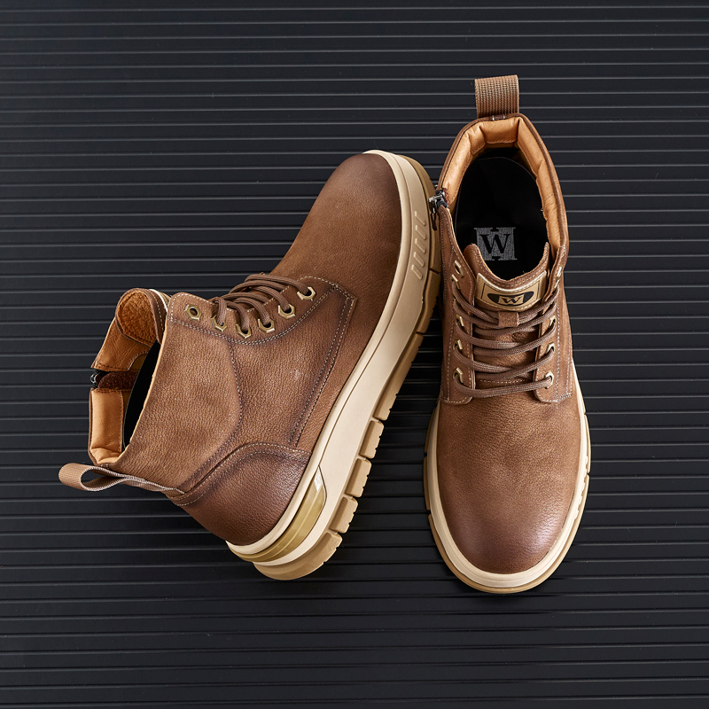 头层牛皮马丁靴男2025新款男款大黄靴秋冬季工装美式英伦风皮靴子