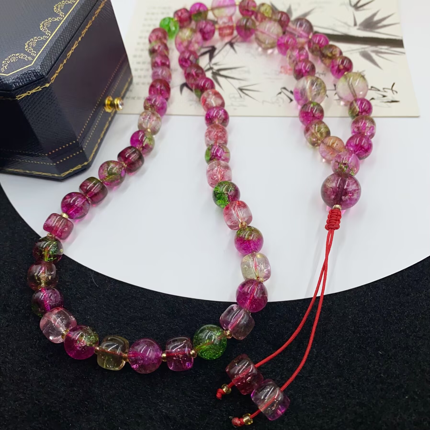 项链 3811  粉色珠珠项链多样性发货