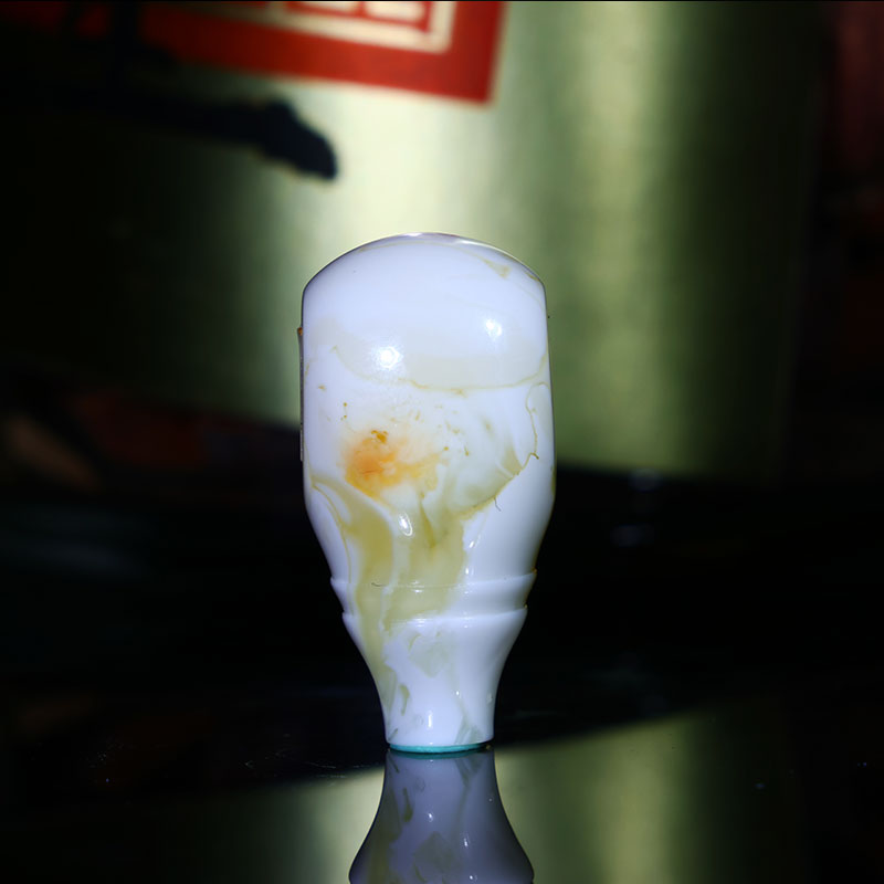 11m金白溶洞三通天然原矿一物一图一体三通精工蜜蜡三通佛头Y56