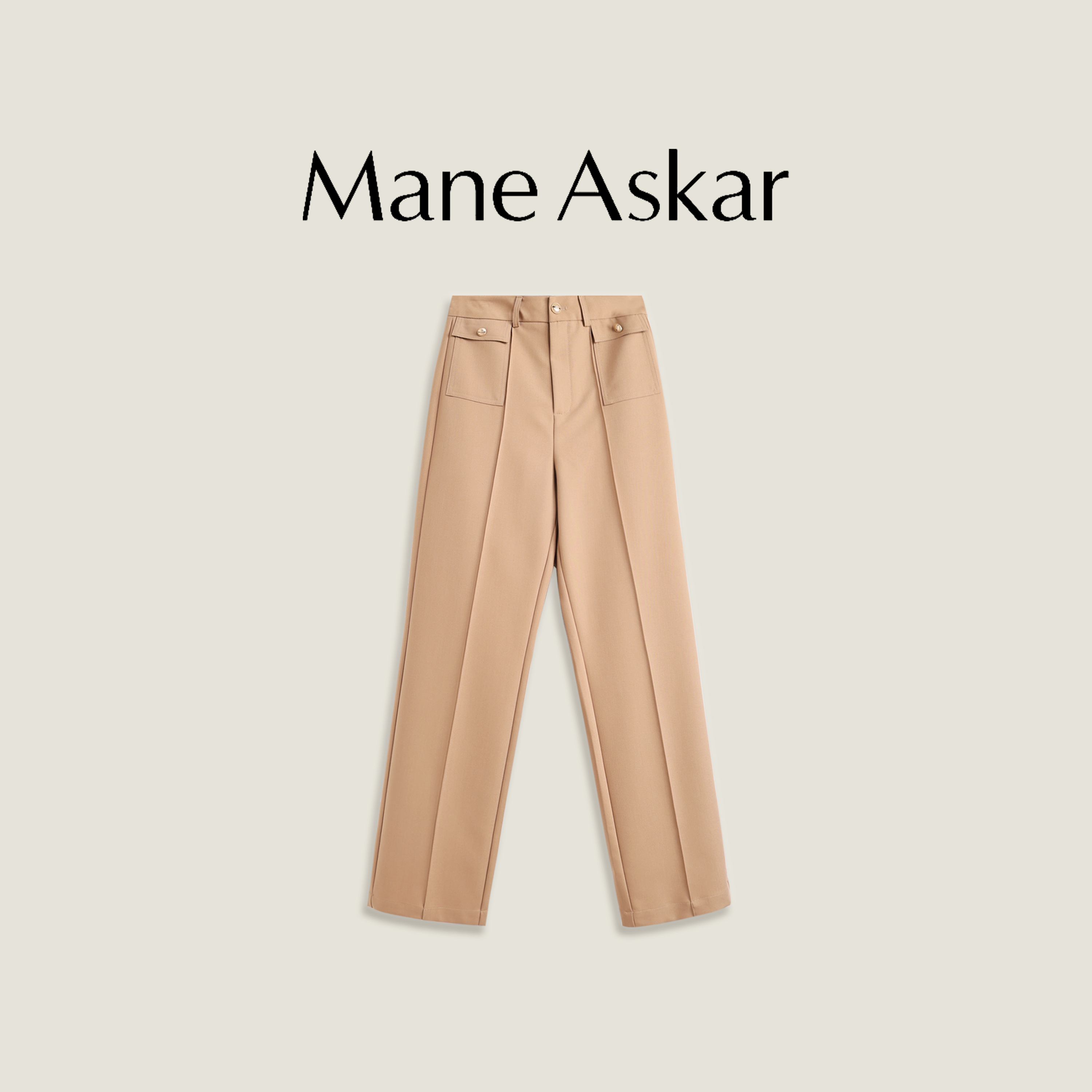 夏季新款时尚通勤风直筒休闲百搭宽松长裤女款OK01291