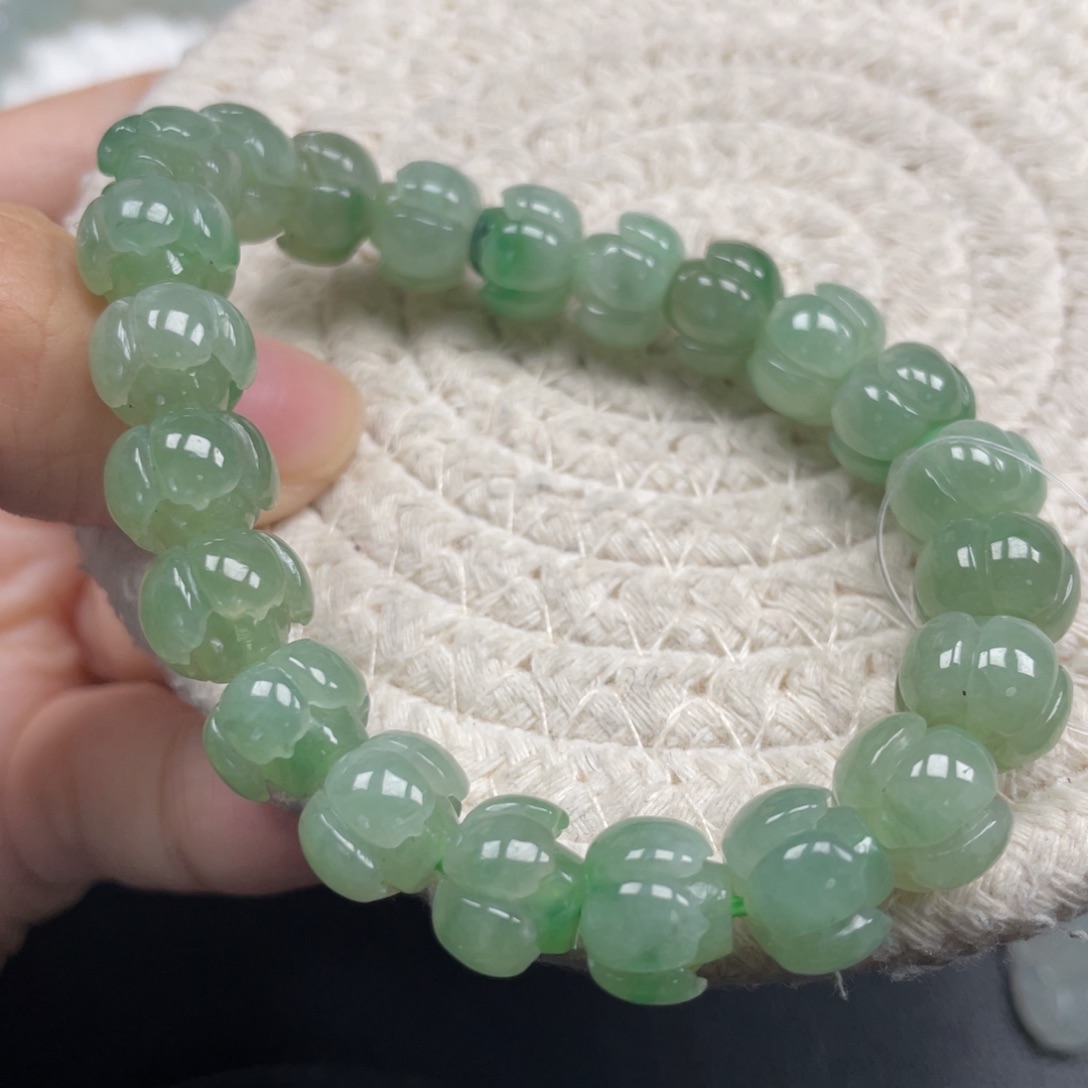 翡翠未镶嵌手链天然A货缅甸翡翠10.3