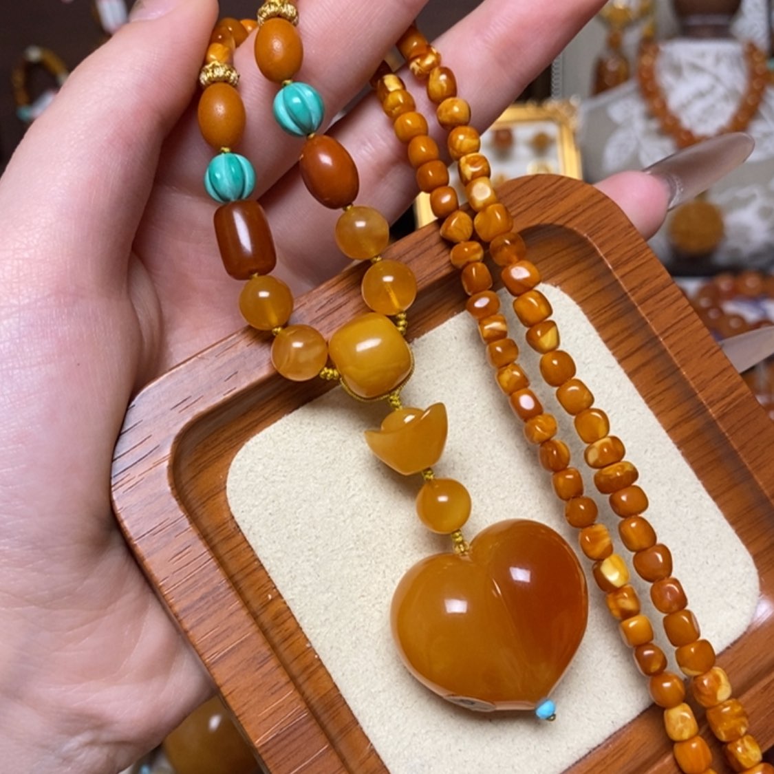 【闪购商品】蜜蜡颈饰未镶嵌项链