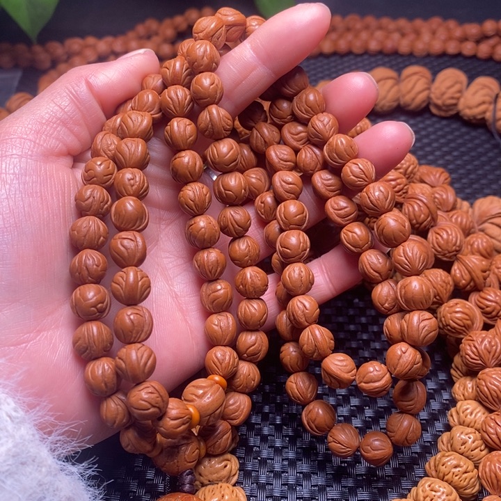 桃核手串木*点龙纹桃核