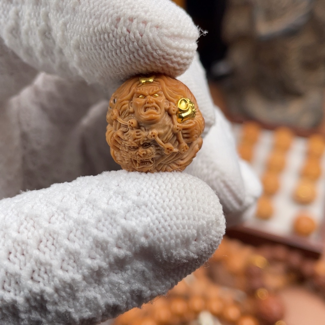 猴头核桃吊坠猴头单颗雕刻武松