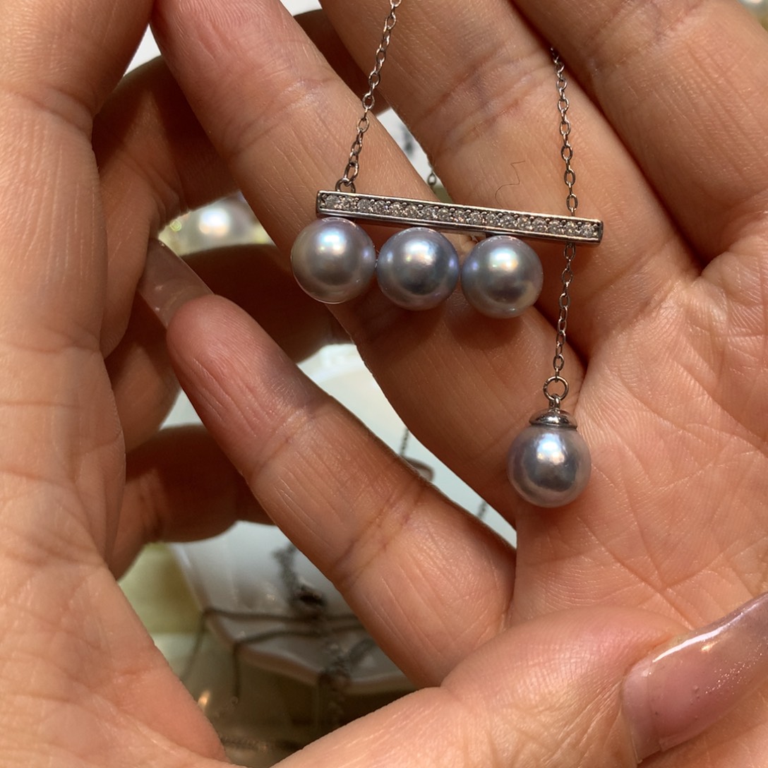 海水珍珠颈饰银S925镶嵌