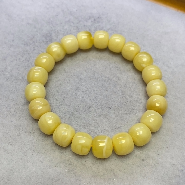 蜜蜡裸石未镶嵌手串