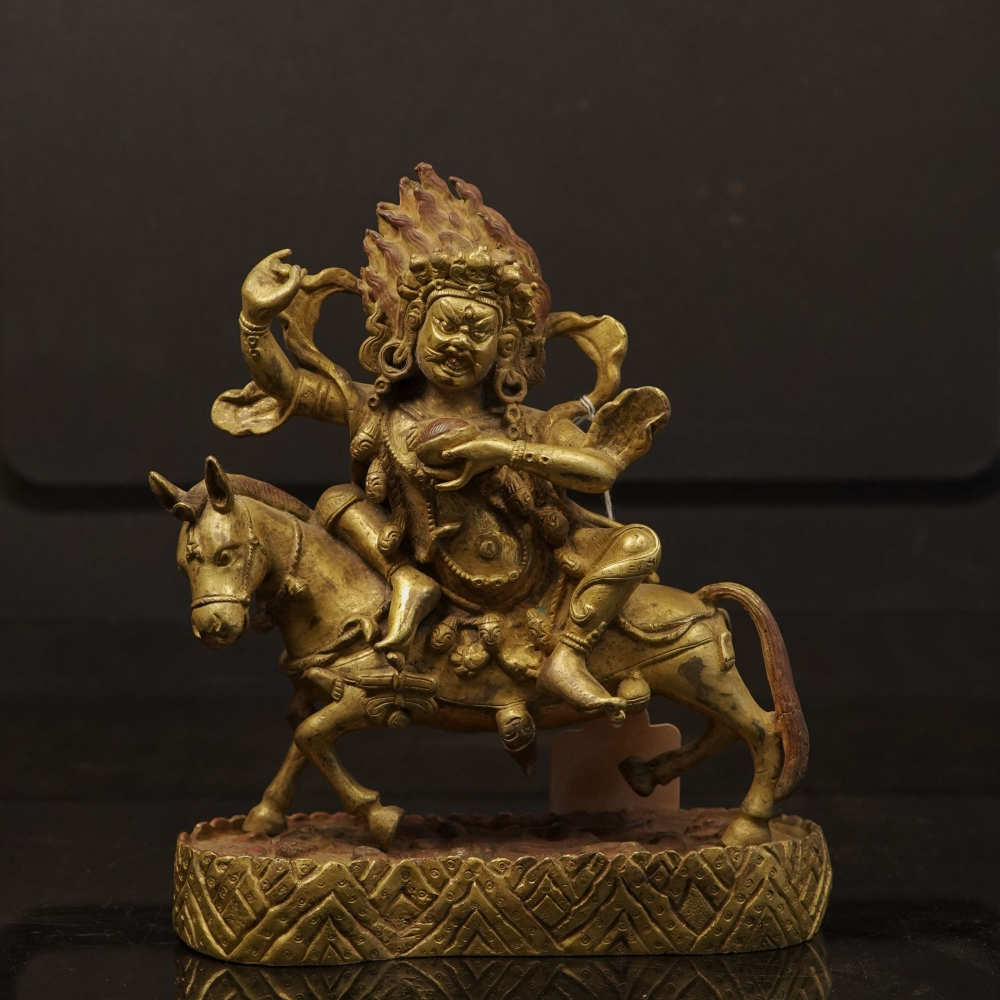 十九世纪铜鎏金吉祥天母摆件【文物宝库】AGN2512192004