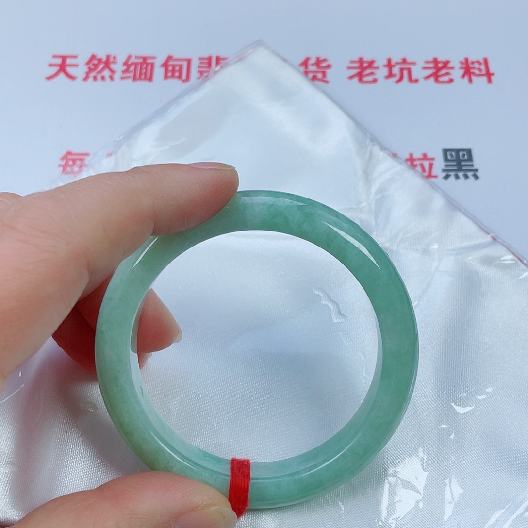 翡翠未镶嵌手镯天然翡翠手镯54.8
