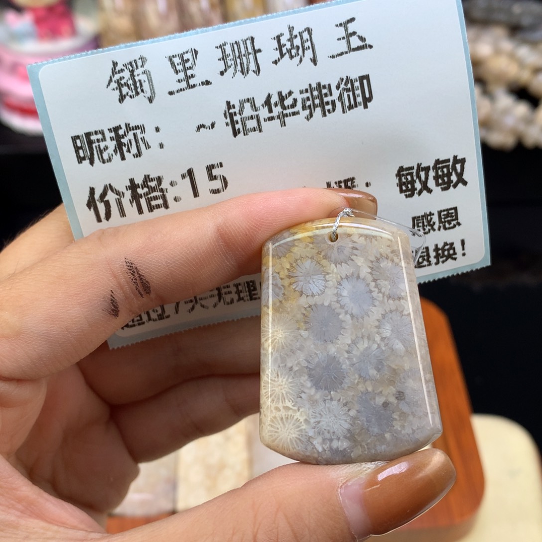～***御硅化珊瑚（珊瑚玉）未镶嵌颈饰