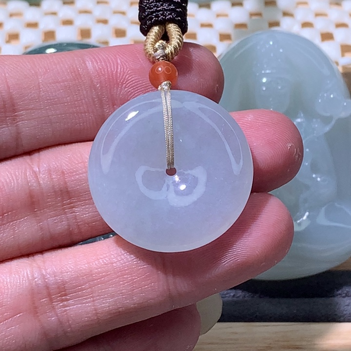 翡翠未镶嵌颈饰炸/平安扣