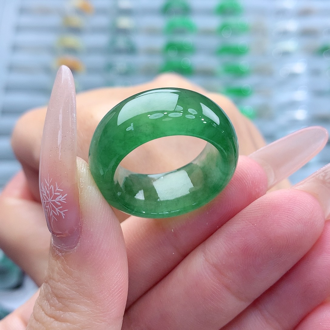 翡翠戒指未镶嵌17-19号