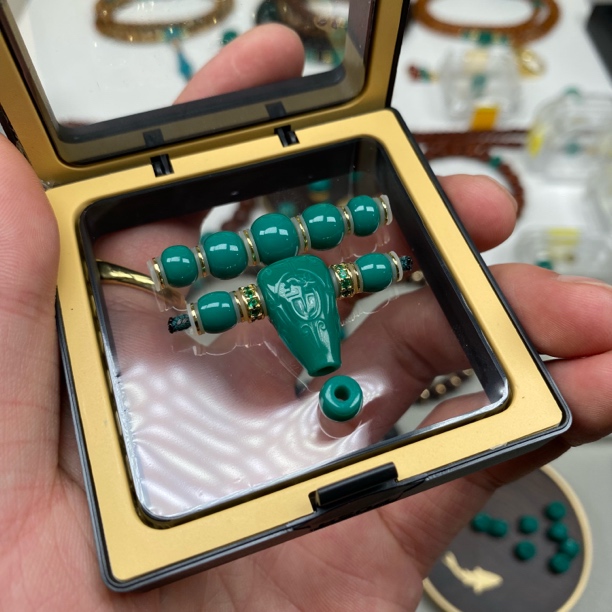 高瓷玉化【五连➕博古三通】适配8以内配饰配珠