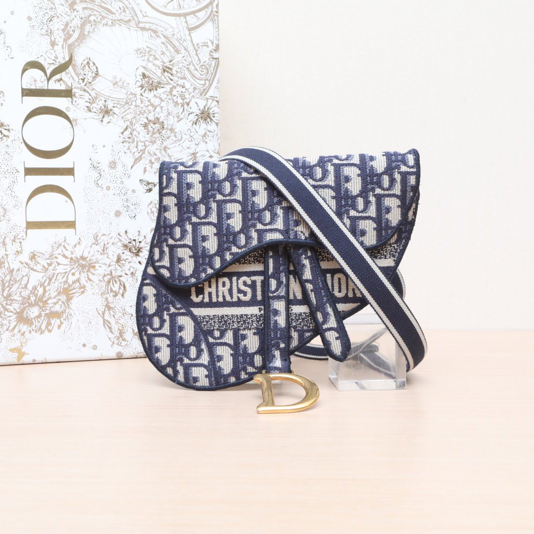 99新 DIOR/迪奥 小花姑姑336072马鞍 腰包 20 CD腰带