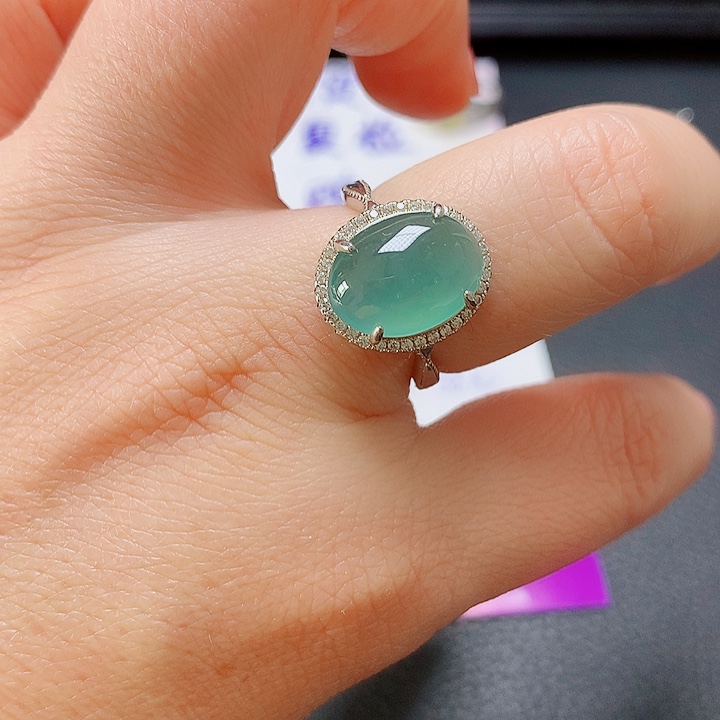 银S925镶嵌戒指翡翠