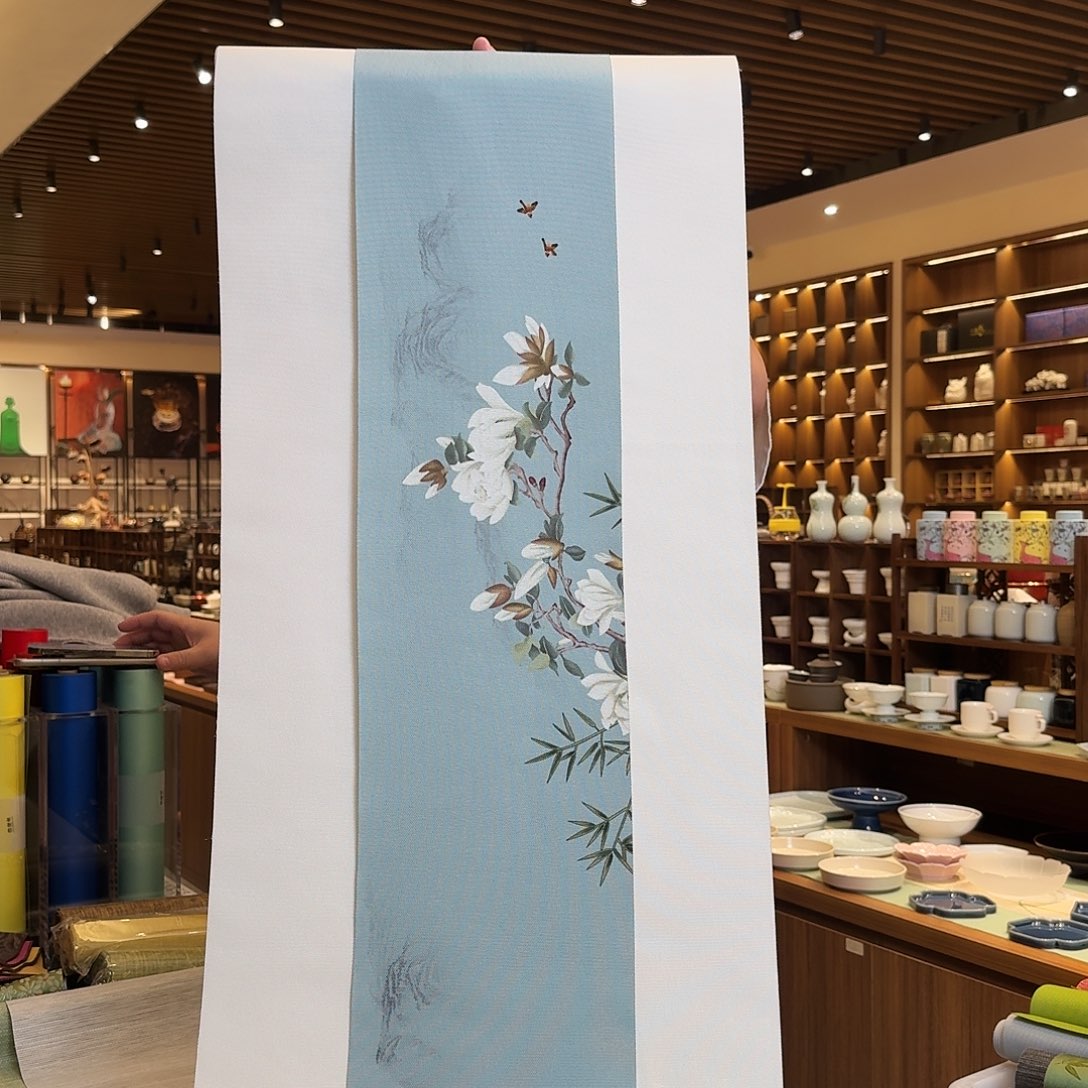 茶道配件两米一白底两件套