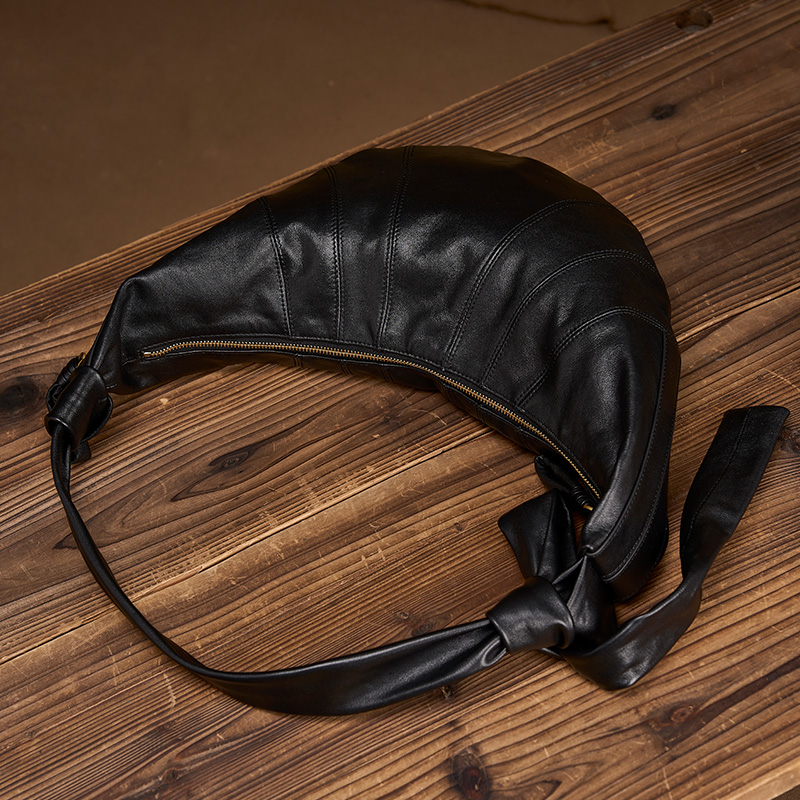 SONGZHI/松支头层牛皮牛角包女包-12909