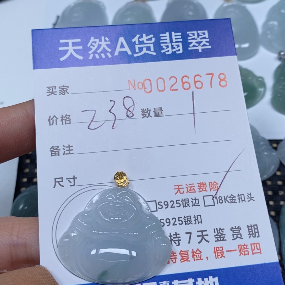 翡翠颈饰未镶嵌L****.天然缅甸翡翠