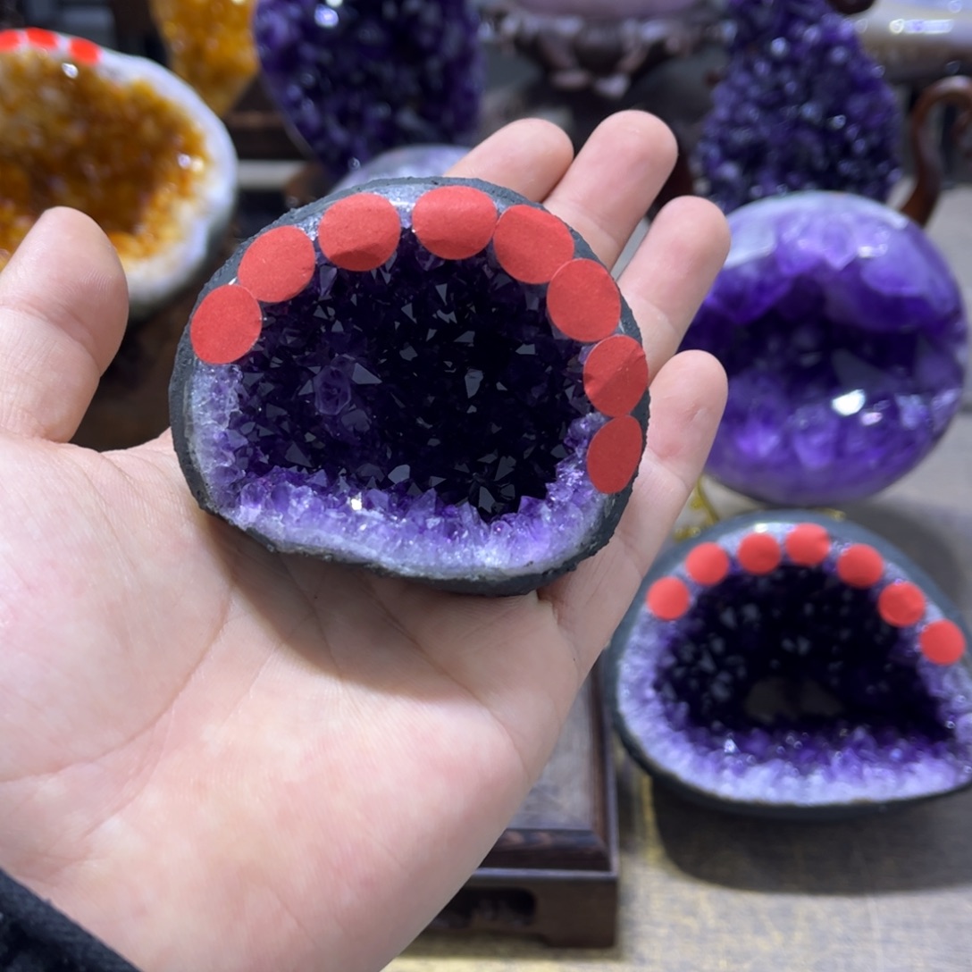 紫晶摆件未镶嵌钱袋子