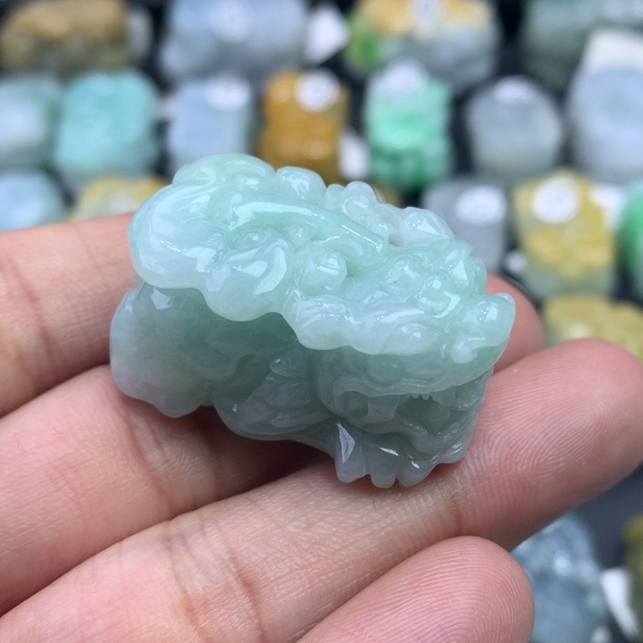 翡翠颈饰未镶嵌宋*天然缅甸翡翠招财貔貅吊坠