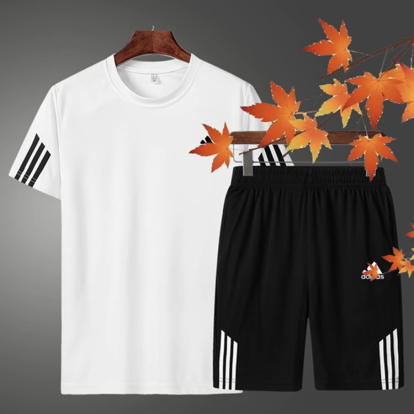 【一折粉丝福利】潮牌短袖短裤套装印花T恤宽松夏季男女同款