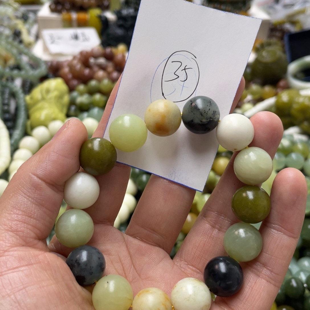 蛇纹石玉手链未镶嵌