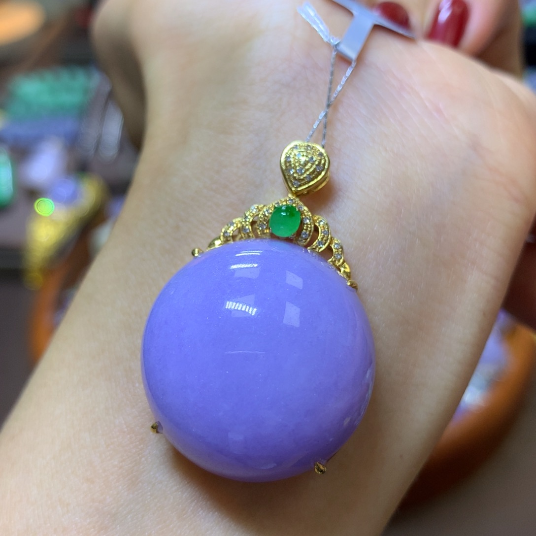 【闪购商品】翡翠颈饰18K金镶嵌翡翠