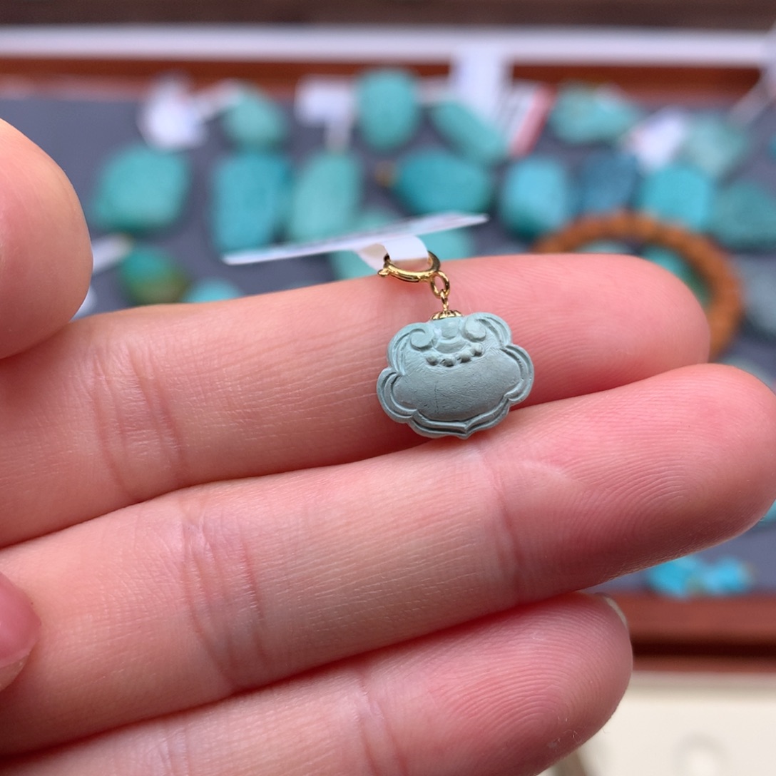 绿松石18K金镶嵌绿松石