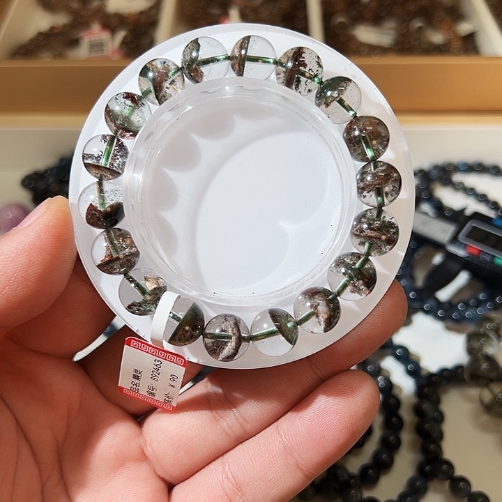 未镶嵌手链水晶绿幽灵手链卡10.5