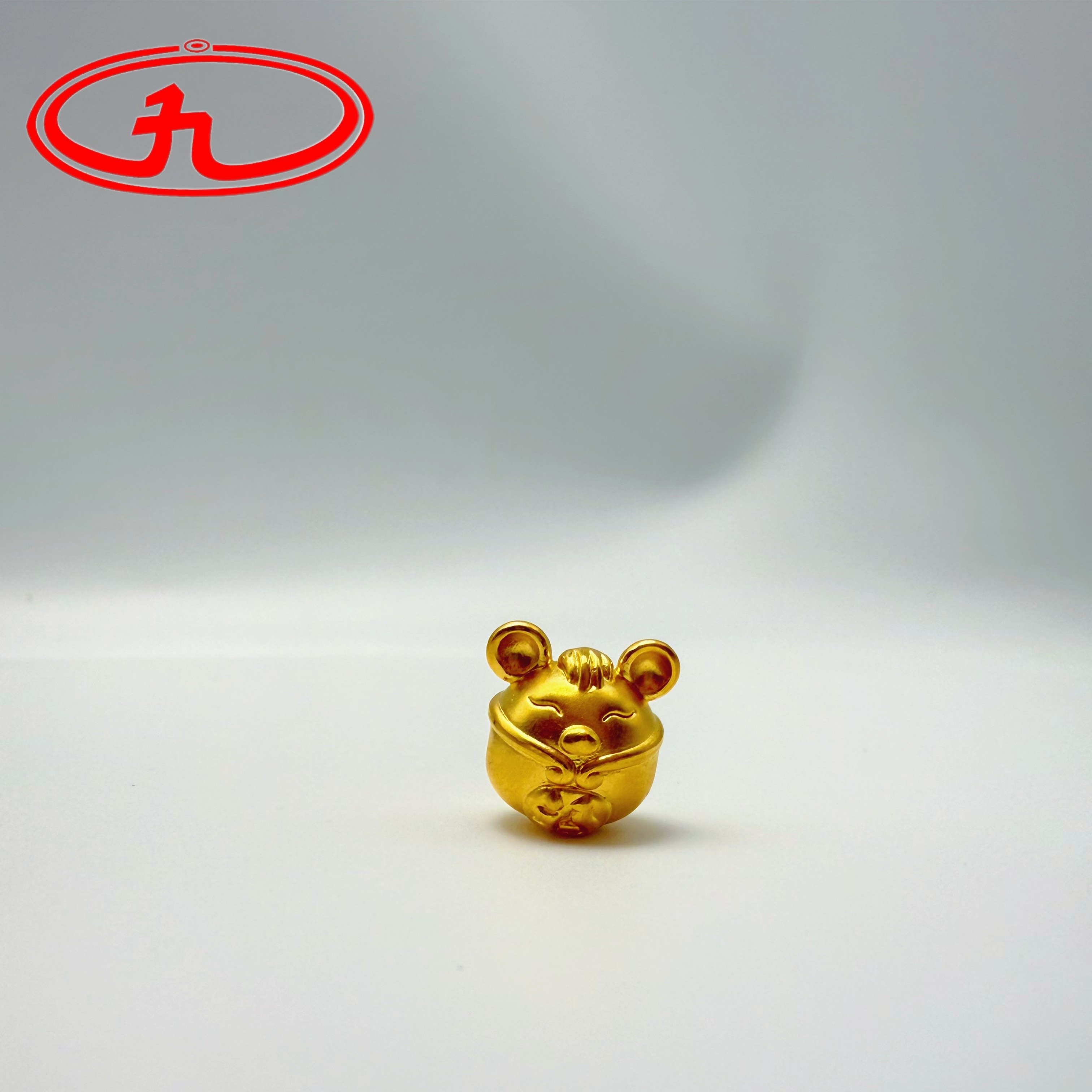 九洲黄金足金小老鼠小吊坠摆件礼物