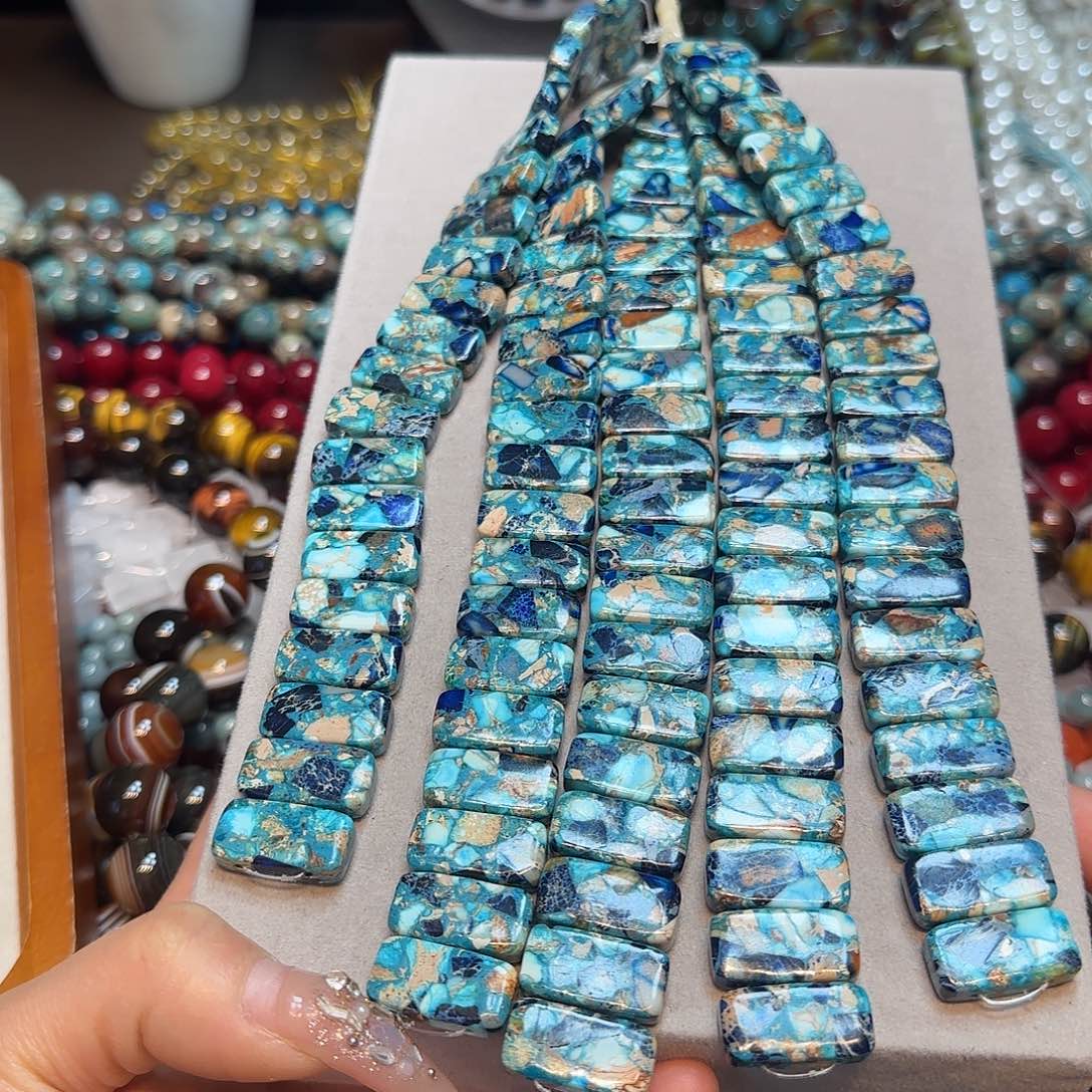 玛瑙/玉髓合金珠宝半成品手牌帝皇石一条10✖️20mm