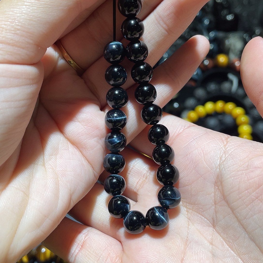 黑曜岩手链未镶嵌凭****）